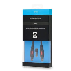 Câble optique - D2 Diffusion - Male/Male - 3 m - Adaptateur Jack 35 mm - Garantie 10 ans