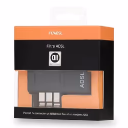 Filtre ADSL pour téléphone D2DIFFUSION - Noir - Câble de téléphone