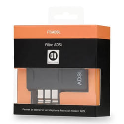 Filtre ADSL pour téléphone D2DIFFUSION - Noir - Câble de téléphone