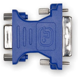 Adaptateur VGA femelle/DVI mâle - D2 - Bleu - Conversion de signal - Moniteurs projecteurs