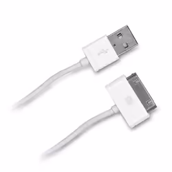 D2 Diffusion D2USBAPP30PIN100B, Blanc, USB A, Lightning, 1 m, Mâle, Mâle