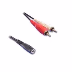 Lineaire AD205, 3,5mm, Femelle, 2 x RCA, Mâle, 0,2 m, Noir, Rouge, Blanc
