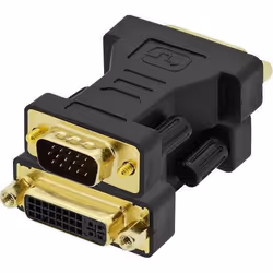 Adaptateur VGA - LINEAIRE - AD280 - Mâle vers DVI-I femelle - Noir - Adaptation de signal