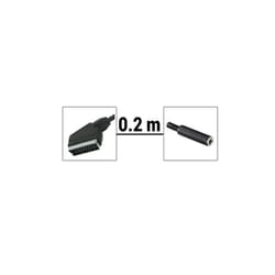 Home Equipement - Câble Péritel Mâle / Jack 3,5 stéréo Femelle 0,2 m Noir VR91A pour Téléviseur
