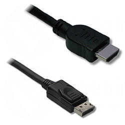 Lineaire VHD74C câble vidéo et adaptateur DisplayPort HDMI Type A (Standard) Noir