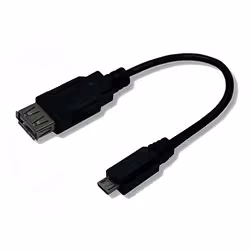 Lineaire AD616, 0,1 m, Micro-USB B, USB A, USB 2.0, Noir