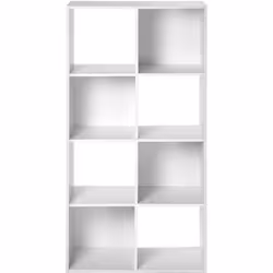 COMPO MEUBLE de rangement 8 cases Blanc - L62 cm