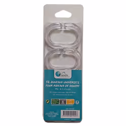 Rideaux de douche Frandis. 12 Anneaux pour rideau de douche transparent, 4.1 x 6 cm référence 180729. - Pour Salles de bain , ...