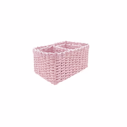 Ensemble de 3 Paniers Tressés Rose - (Marque Non Disponible) Cet ensemble de 3 paniers tressés rose est parfait pour organise ...