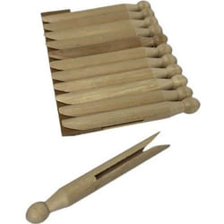 24 Pinces à linge Ecologique Design Forme Vintage en Bois de hêtre - 1.3 x 11 cm