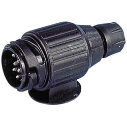 Spot-light - spotlight fiche mâle 13 broches remorque, prise remorque 13 broches plastique - 1 pièce - prise à installer sur la remorque - co