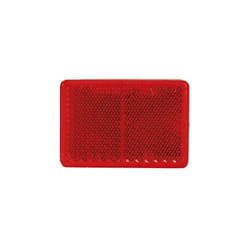 Spot-light - spotlight catadioptre rectangulaire adhésif réflecteur rectangulaire, cataphote - coloris : rouge - dimensions : 57X39MM - for