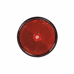 SPOTLIGHT Catadioptre rond à fixer (trou central) / Réflecteur rond, cataphote - Coloris : Rouge - Diamètre : 60mm - Forme :  ...