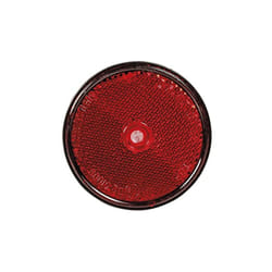 Spotlight Catadioptre Rond À Fixer (Trou Central) Réflecteur Rond, Cataphote - Coloris : Rouge - Diamètre : 60mm - Forme : Ron