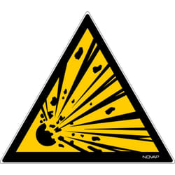 Finish - Panneau Danger d'explosion - Rigide Triangle 300mm - 4200040