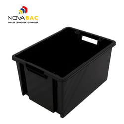 Finish - Boite de rangement Novabac 30L Noir - 5202852