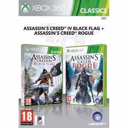 Ubisoft Assassin's Creed IV : Black Flag + Assassin's Creed Rogue, Xbox 360, M (Mature), Support physique
