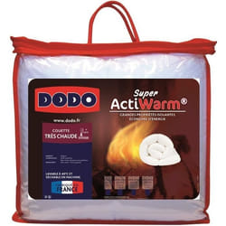 DODO Couette tres chaude SUPER ACTIWARM - 450 g / m2 - 220 x 240 cm - Blanc