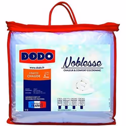 Couette chaude - DODO - NOBLESSE - 220 x 240 cm - 400g/m² - fibre creuse siliconée