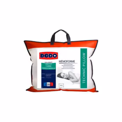 Oreiller DODO MEMOFORME 50/70 - Conçu pour assurer une position idéale de la tete résiste aux tassement - Enveloppe 100% Coto ...
