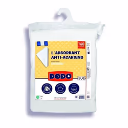 Composition : 2 Faces 98% coton gratté molleton 2% Polyester traité anti-acariens Densité 160g/m² Forme drap housse Bonnets e ...