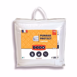 Dodo - Couette tempérée 140x200 cm - 1 personne - Protection anti punaise, anti acarien - 300G/m² - Blanc - Fabriqué en France