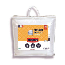 Dodo - Couette tempérée 140x200 cm - 1 personne - Protection anti punaise, anti acarien - 300G/m² - Blanc - Fabriqué en France