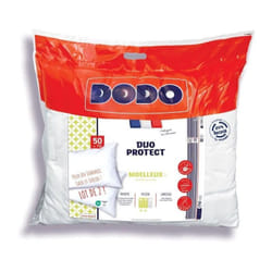 Dodo - Lot de 2 oreillers moelleux - duo protect - 50 x 70 cm - 100 % Polyester volupt'air - Blanc
