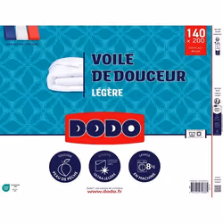 DODO - Couette ultra légère 100 g/m² - VOILE DE DOUCEUR - 140 x 200 cm - Blanc