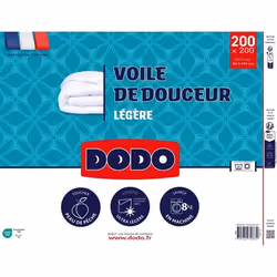 DODO - Couette ultra légère 100 g/m² - VOILE DE DOUCEUR - 200 x 200 cm - Blanc