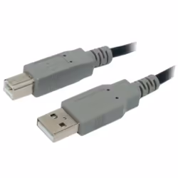 Omenex 491302, 5 m, USB A, USB B, USB 2.0, Mâle/Mâle, Gris