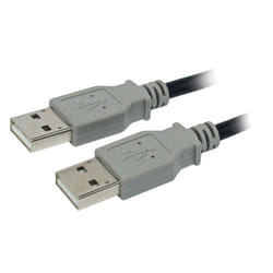 Omenex 2.0m USB 2.0 A-A M/M câble USB 2 m USB A Gris, Noir