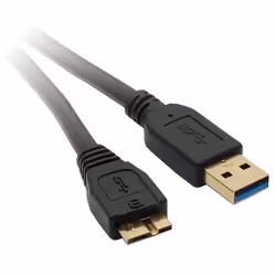 Omenex 1.8m USB3.0 A/micro A, 1,8 m, USB A, Micro-USB A, USB 3.2 Gen 1 (3.1 Gen 1), Mâle/Mâle, Noir