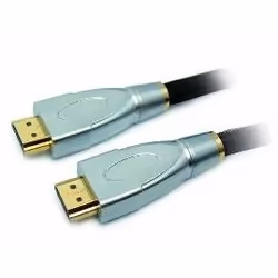 Omenex 491523, 1,8 m, HDMI Type A (Standard), HDMI Type A (Standard), Noir, Or, Argent