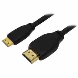 Omenex Mini-HDMI/HDMI 1.80 m, 1,8 m, HDMI Type A (Standard), HDMI Type C (Mini), Noir