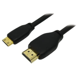 Omenex Mini-HDMI/HDMI 1.80 m câble HDMI 1,8 m HDMI Type A (Standard) HDMI Type C (Mini) Noir