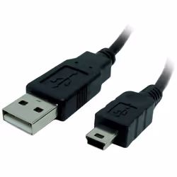 Omenex 493030, USB A, Mini-USB A, USB 2.0, Mâle/Mâle, Noir