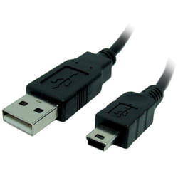 Omenex 493030 câble USB USB 2.0 USB A Mini-USB A Noir