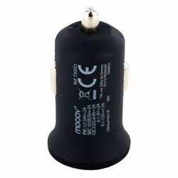 MOOOV 730301 Téléphone portable, Smartphone Noir Allume-cigare Charge rapide Auto