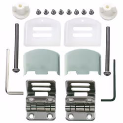 Kit de charnières comprenant 2 capots chromés Compatible avec les modèles Tradition, Europe, Universal (avant 2016), et les m ...