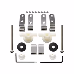 Kit de charnières fixes (non déclipsables) pour transformer un abattant ARIANE déclipsable ou descente assistée déclipsable e ...