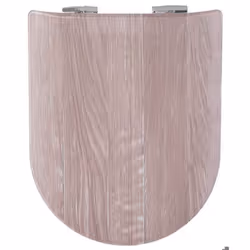 Abattant Double OLFA Descente Assistée Imitation Bois Marron Brun 47x36.5 cm