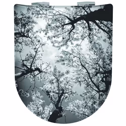 Abattant Double Olfa Descente Assistée "arbres En Fleurs"