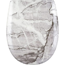 Abattant déclipsable au style marbré Gris clair 38x49.5 cm