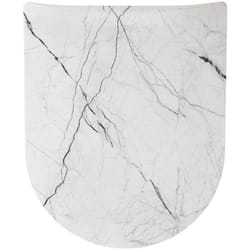Abattant wood slim déclipsable - Effet marbre de Carrare Blanc 47.5x36.5 cm