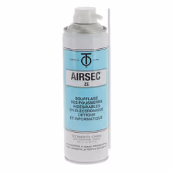 Aérosol Gaz Dépoussièrant Airsec Air sec pour souffler les poussières en optique, photo, électronique et informatique. Pureté ...
