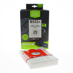 Home Equipement - Sacs microfibres adaptable par 4 HEBS52+ pour Aspirateur bosch, hanseatic, selecline, severin, siemens, ufesa , dino ultra, moveon