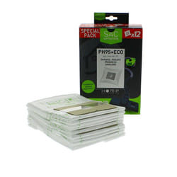 Home Equipement - Sacs microfibres adaptable par 12 HEPH95+ECO pour Aspirateur aeg, aka, alaska, ariete, aya, bestron, bissel, bluesky, bomann, bsk,