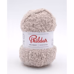 Phildar - Pelote de Laine PHIL DOUCE de 50g - Laine à Tricoter - 100% POLYESTER - Aiguille n°5 - Couleur GREGE