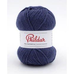 Phildar - Pelote de Laine à Tricoter P. PARTNER 35 de 50g - 25% ACRYLIQUE25% LAINE50% POLYAMIDE - Aig.n°35 - Couleur NAVAL